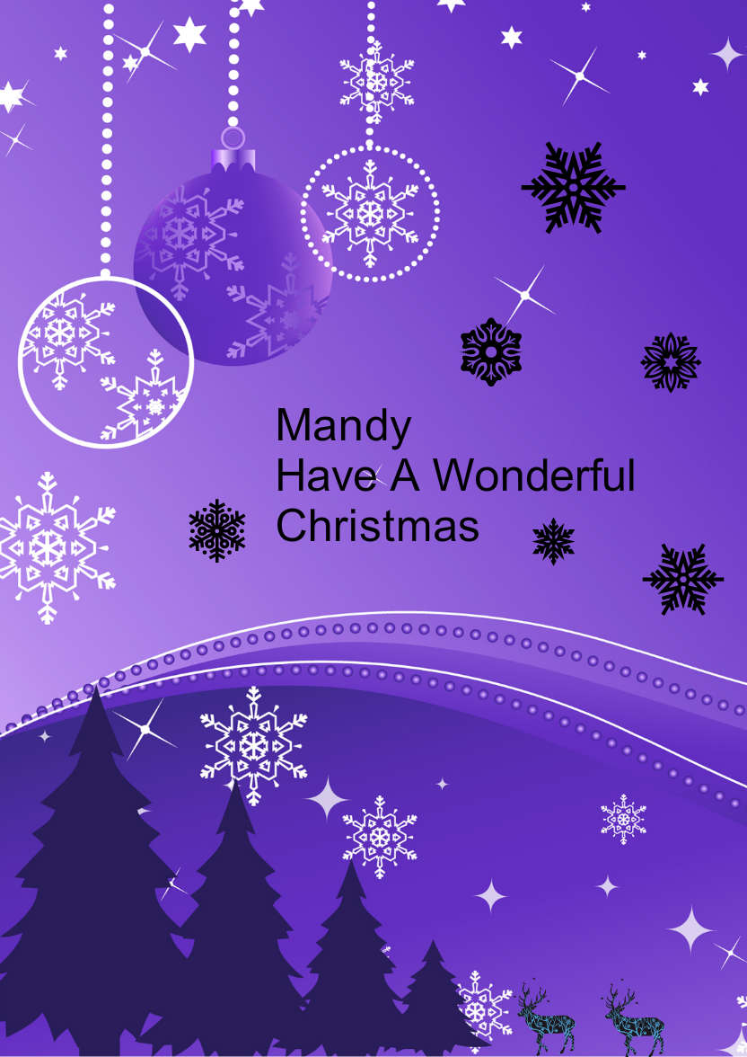 Christmas Tree Silhouette Scene - card made with Crafty Bob's Card Creator