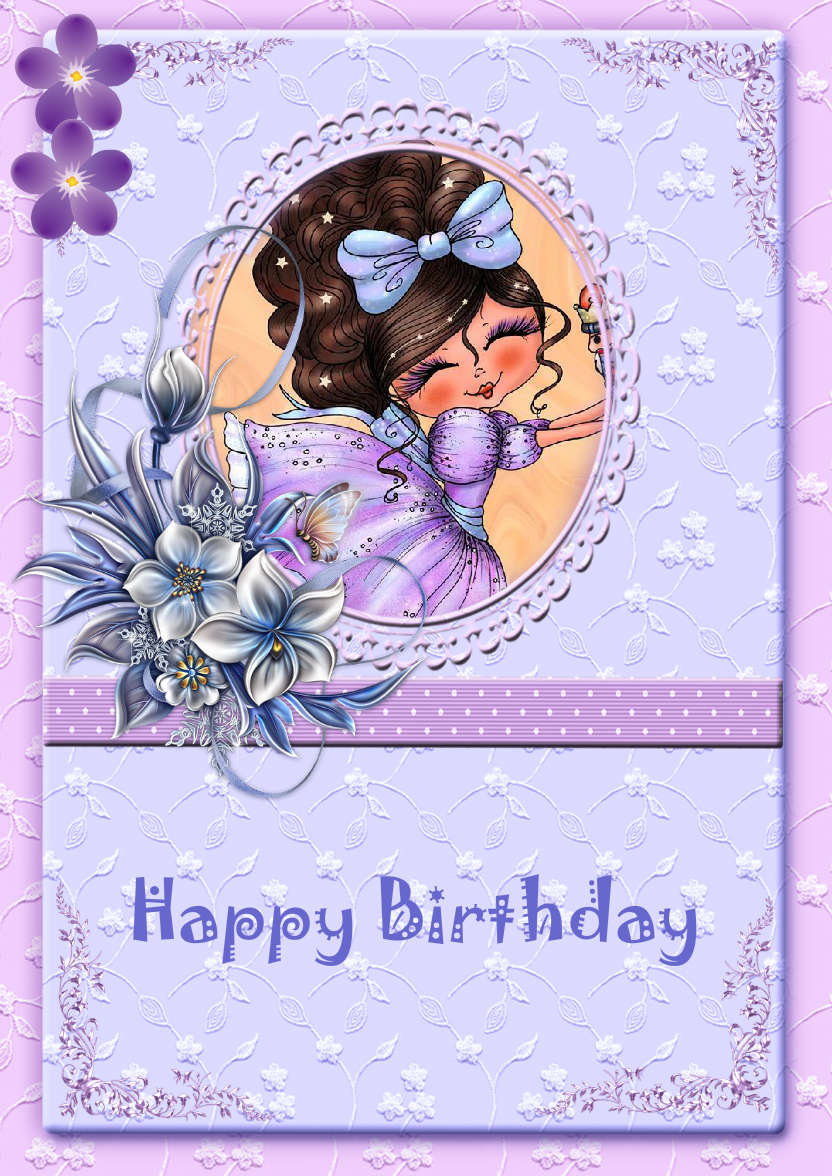 Lacy and Floral Design for Many Occasions - card made with Crafty Bob's Card Creator