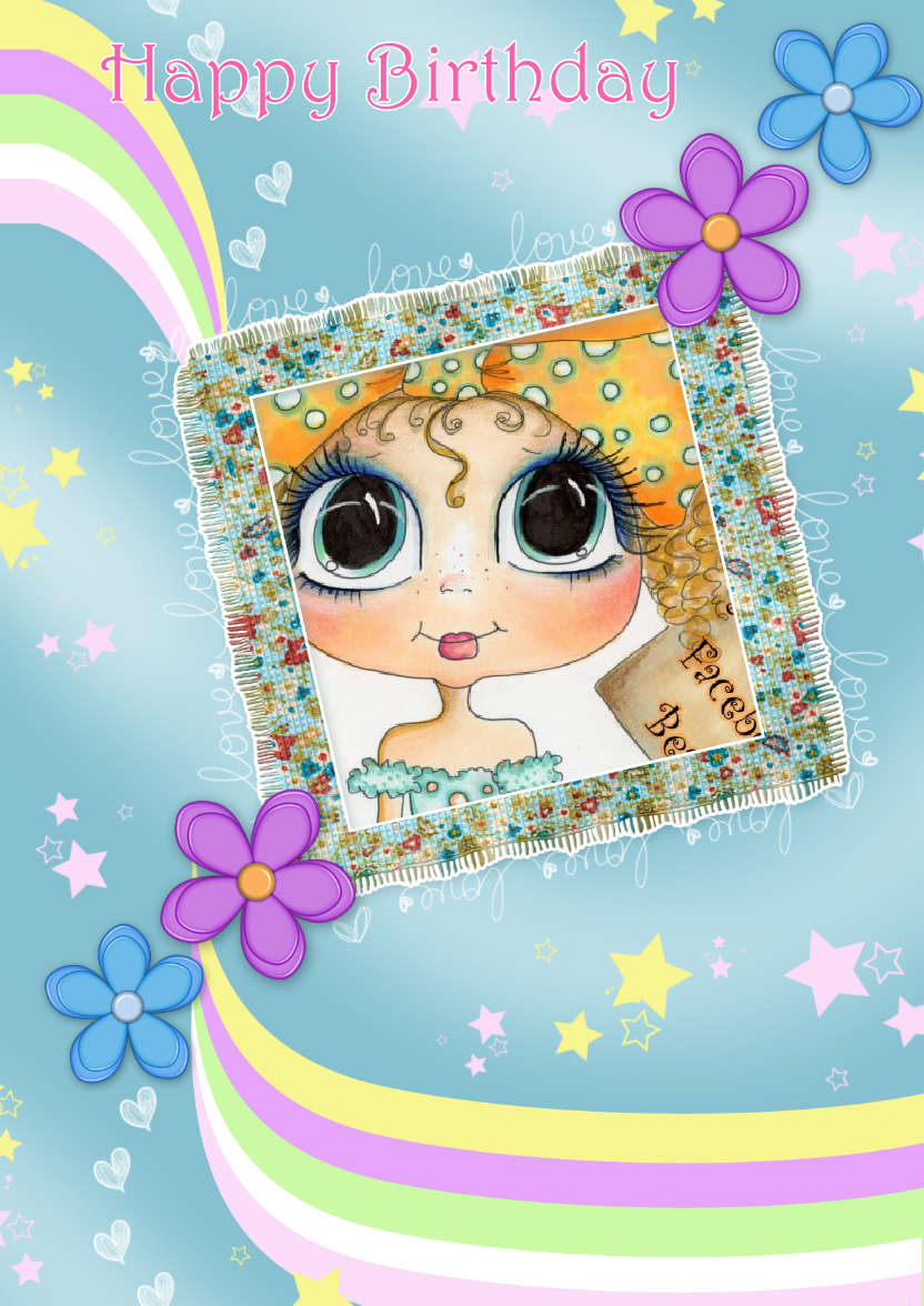 Pretty Flower Frame - card made with Crafty Bob's Card Creator