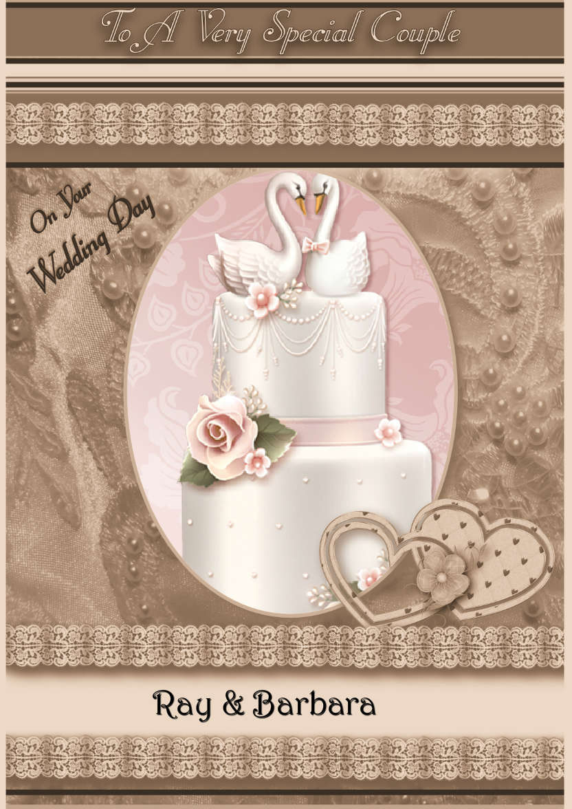 On Your Wedding Day - card made with Crafty Bob's Card Creator