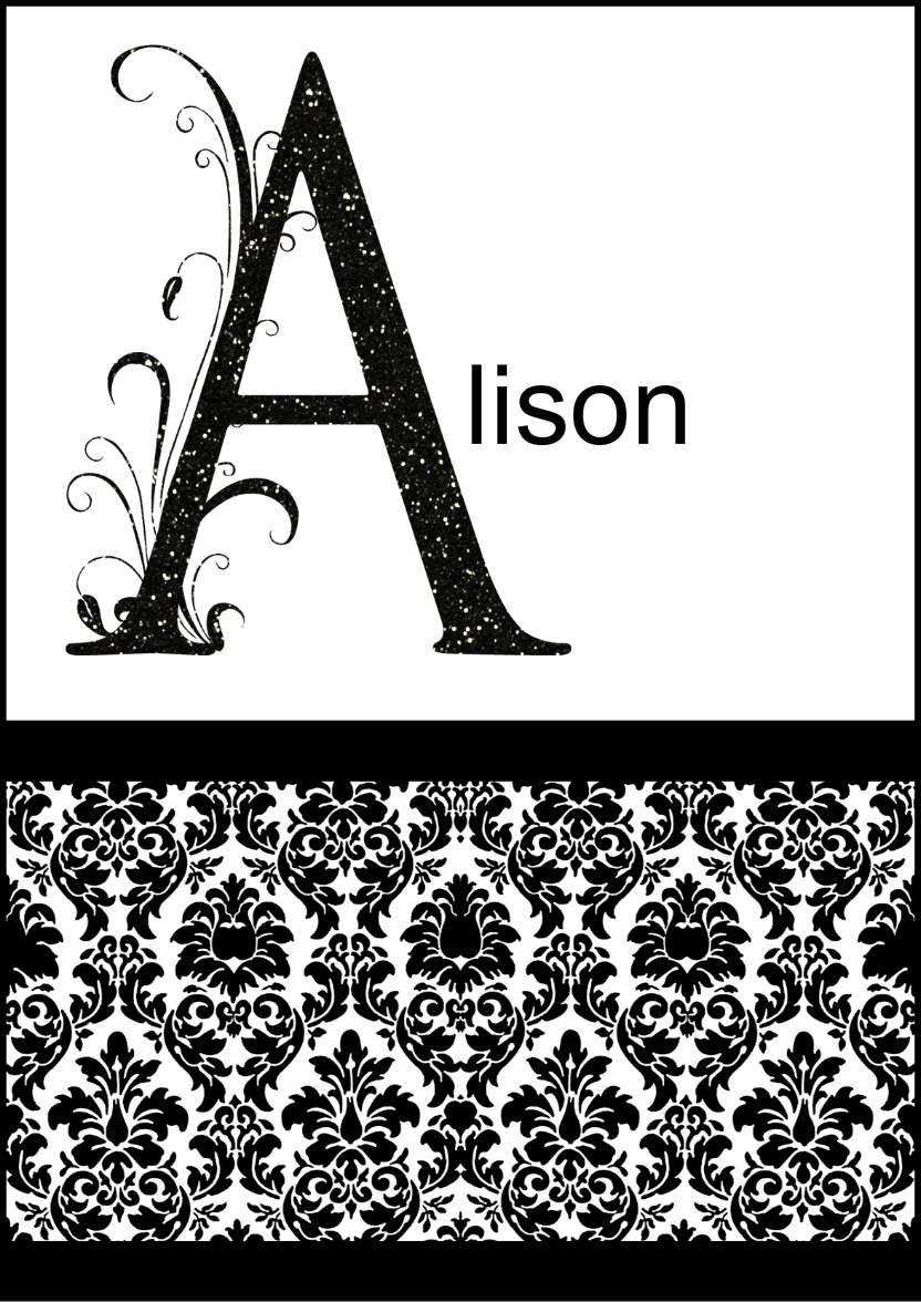 Damask Monogram Letter a Card - card made with Crafty Bob's Card Creator