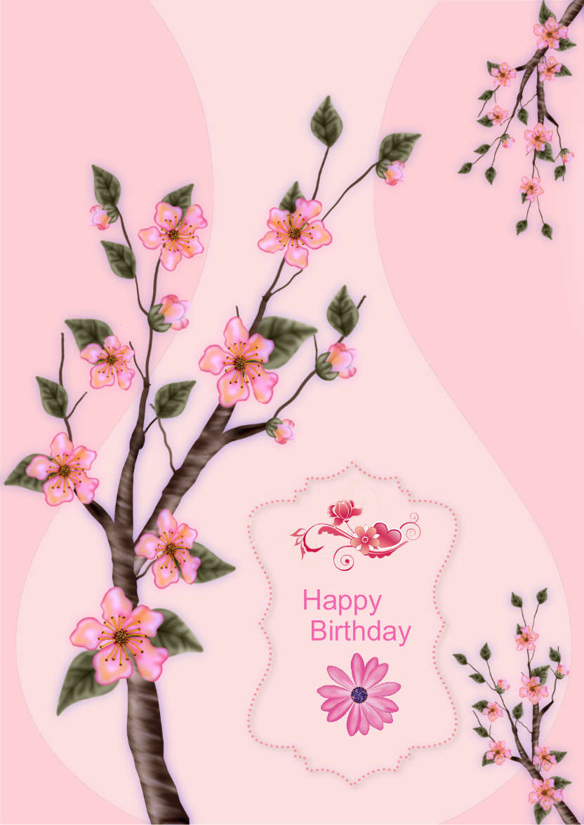 Apple Blossom - card made with Crafty Bob's Card Creator