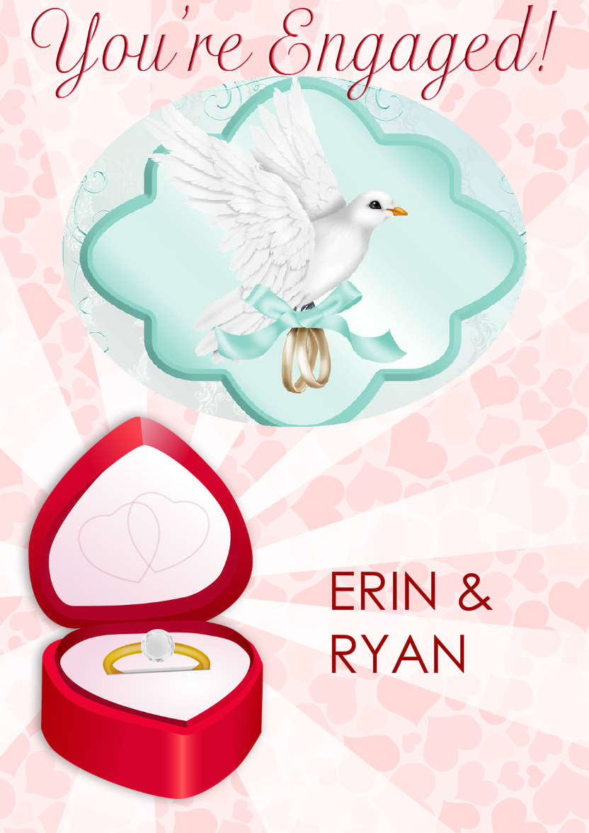 You're Engaged Photo Card - card made with Crafty Bob's Card Creator