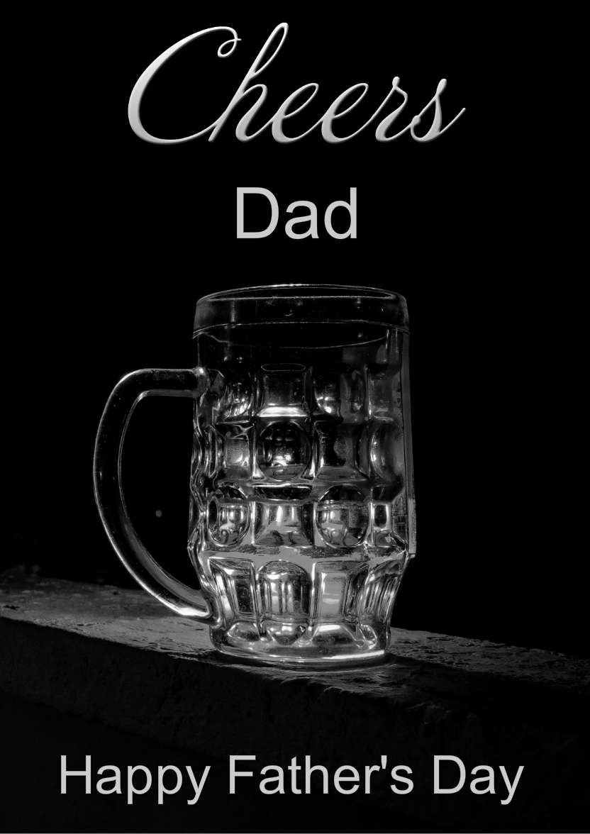 Cheers Male Fathers Day/birthday Card - card made with Crafty Bob's Card Creator