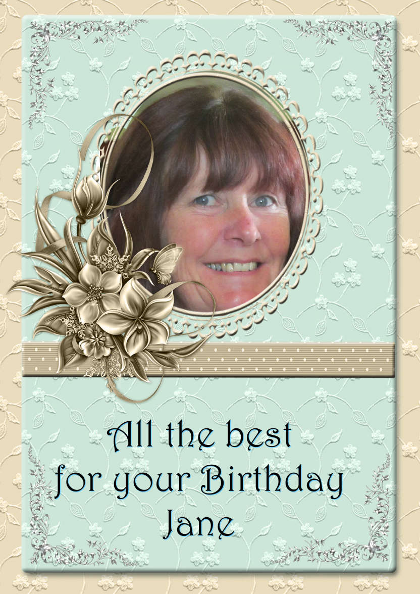 Lacy and Floral Design for Many Occasions - card made with Crafty Bob's Card Creator