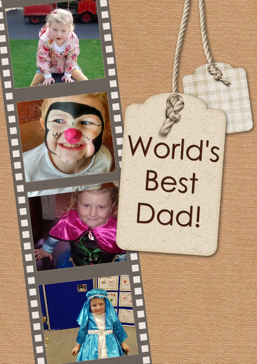 Rustic Film Strip Father's Day/birthday Card - card made with Crafty Bob's Card Creator