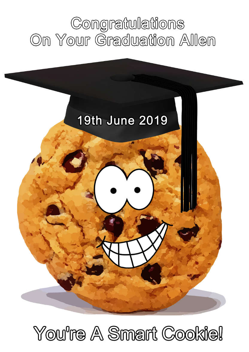 Smart Cookie Graduation Card - card made with Crafty Bob's Card Creator