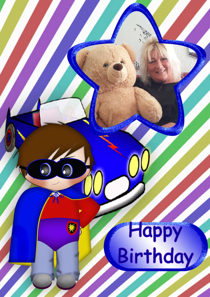 Superhero - card made with Crafty Bob's Card Creator