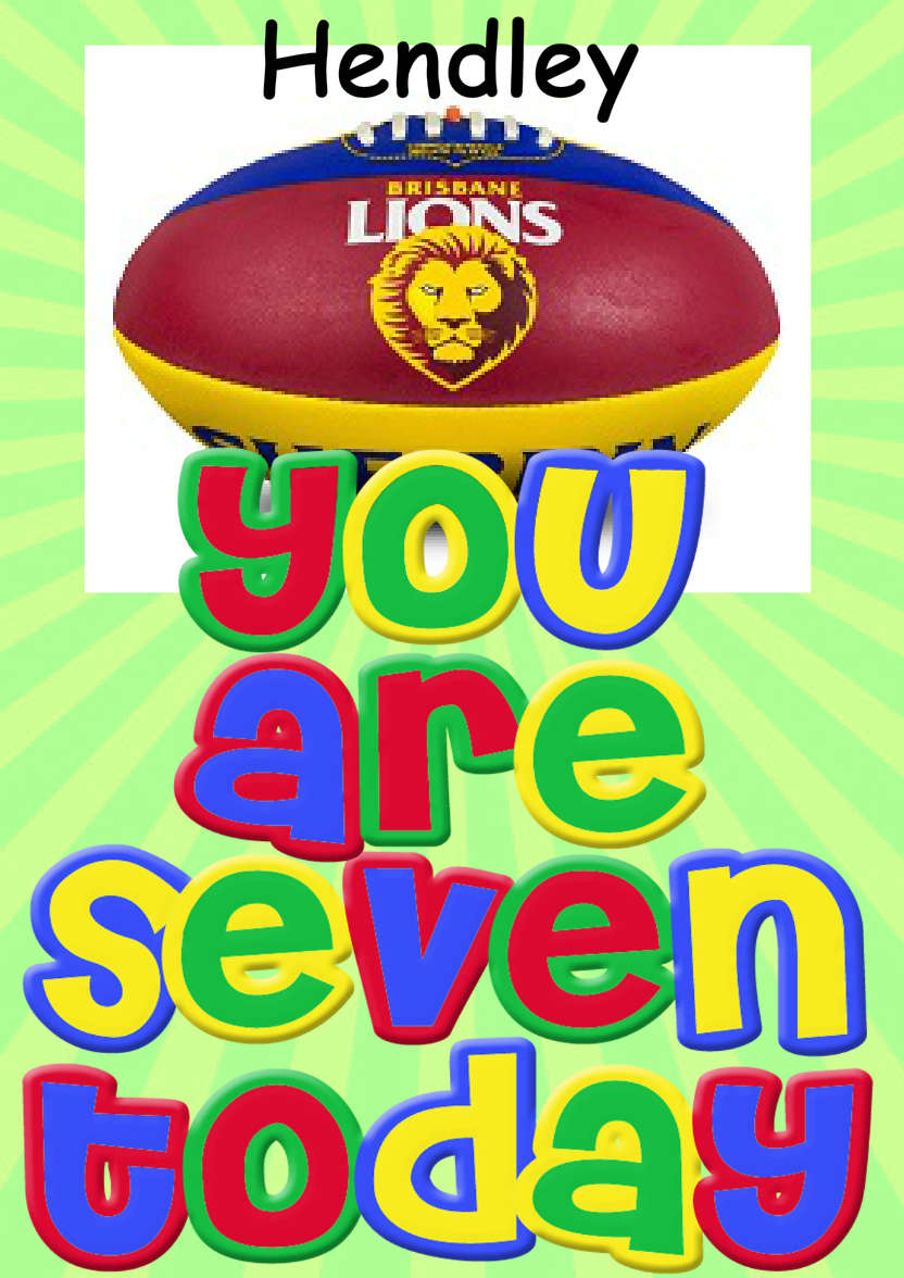 You Are Seven Boys Birthday Card - card made with Crafty Bob's Card Creator