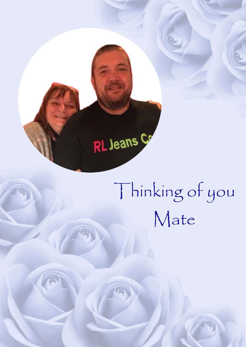 Blue Roses Background - card made with Crafty Bob's Card Creator