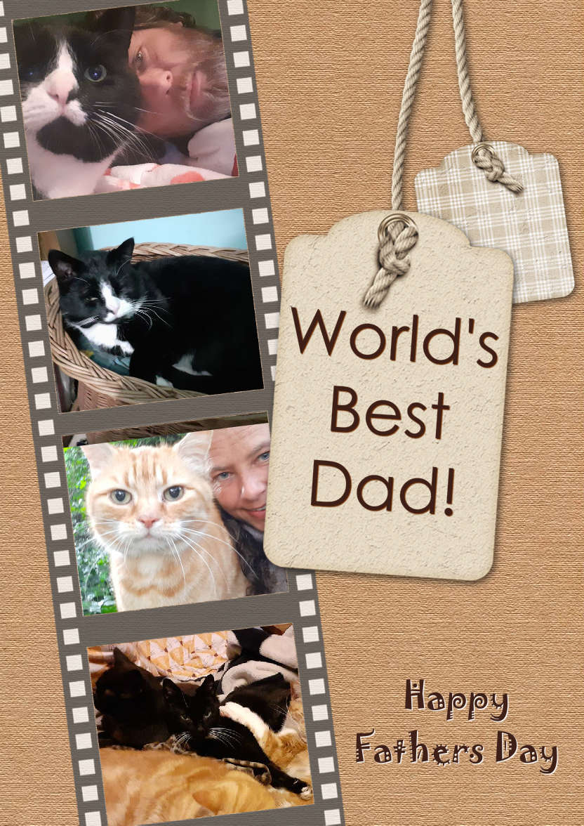 Rustic Film Strip Father's Day/birthday Card - card made with Crafty Bob's Card Creator