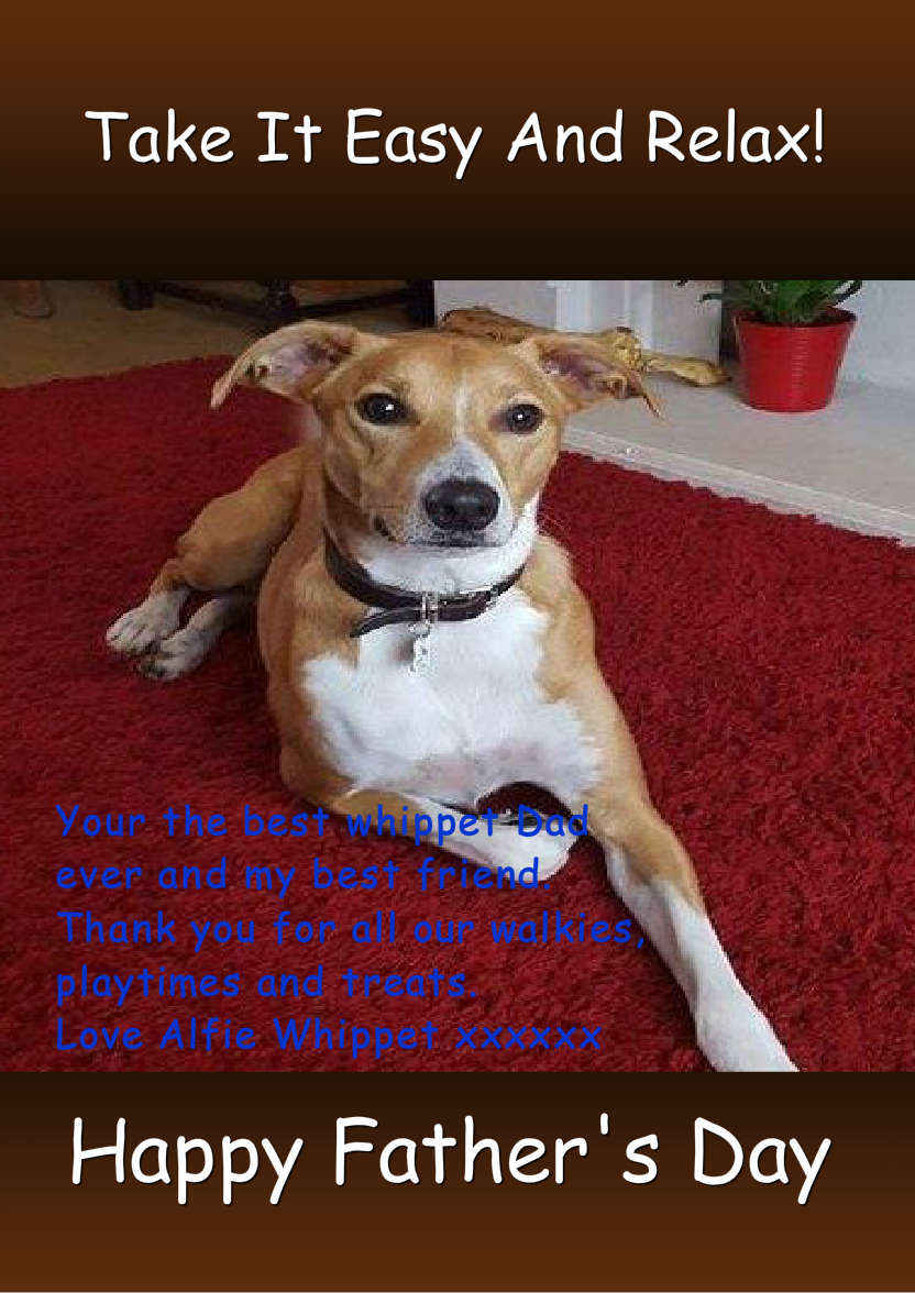Sleeping Dog Card Front - card made with Crafty Bob's Card Creator