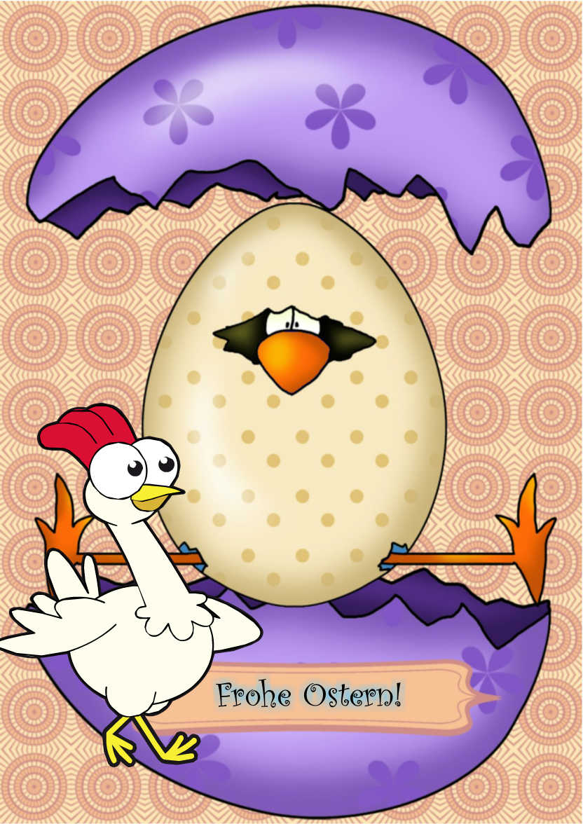 Yippee Chick Easter - card made with Crafty Bob's Card Creator