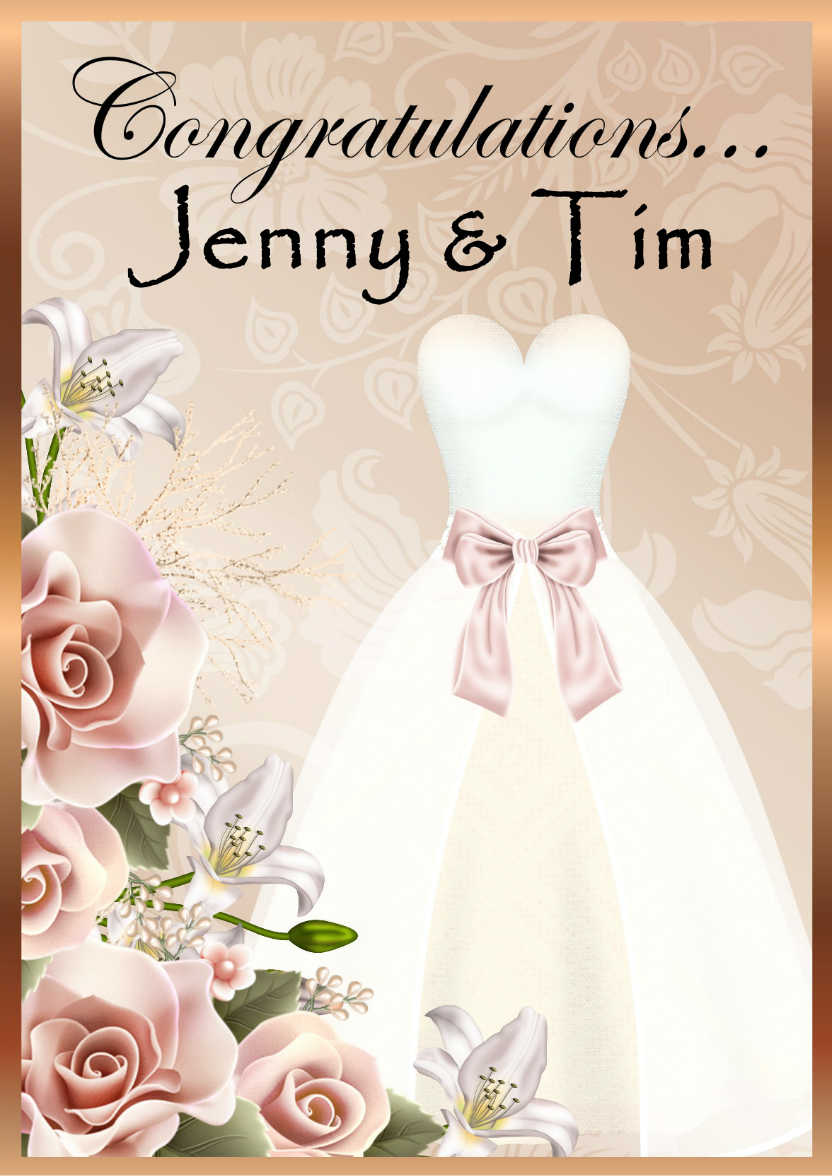 Wedding Day - card made with Crafty Bob's Card Creator