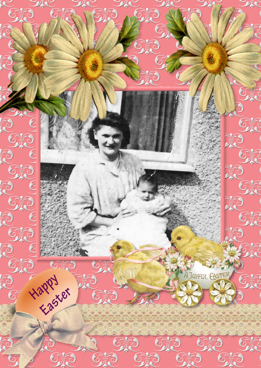 Easter Wagon - card made with Crafty Bob's Card Creator