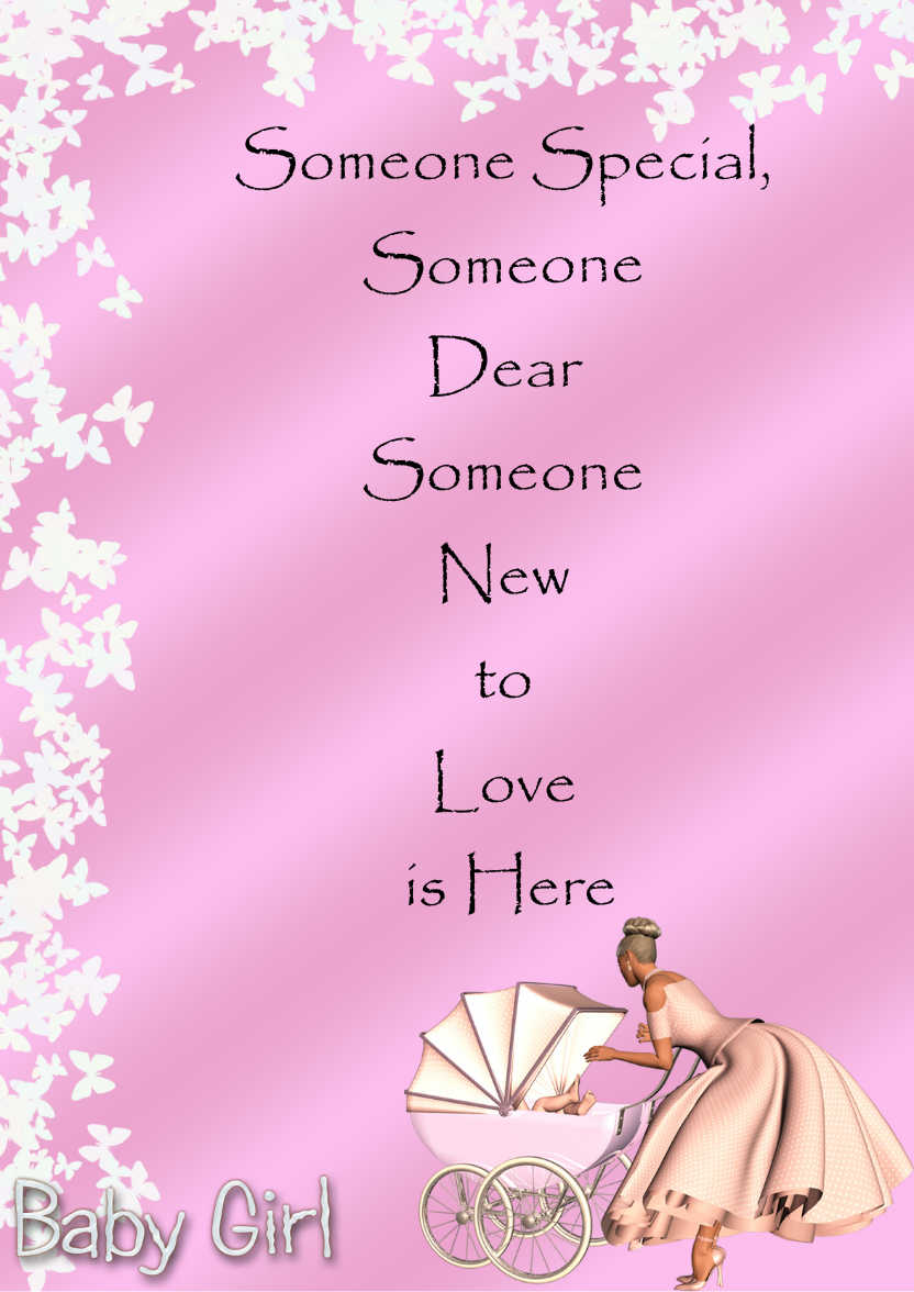 Mother and Baby Girl - card made with Crafty Bob's Card Creator