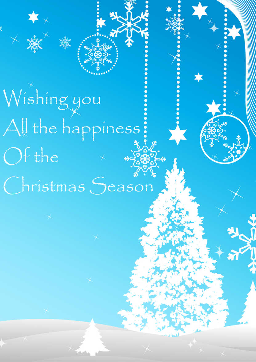 Christmas Bauble Snowscene - card made with Crafty Bob's Card Creator