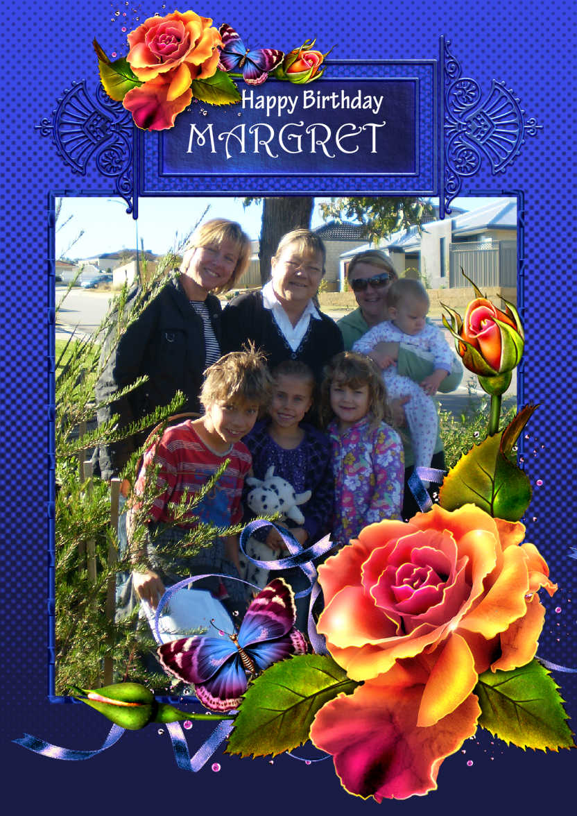 Custom Photo Floral Greeting Card - card made with Crafty Bob's Card Creator