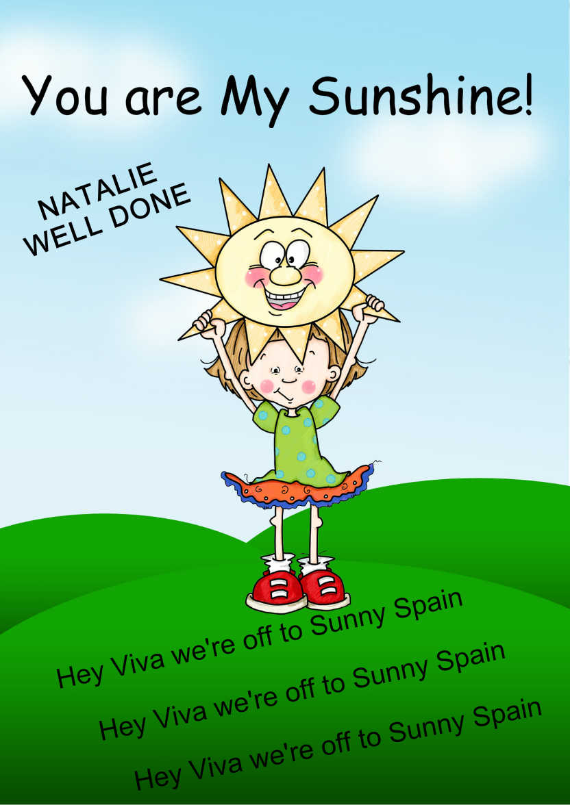 You Are My Sunshine Card Front - card made with Crafty Bob's Card Creator