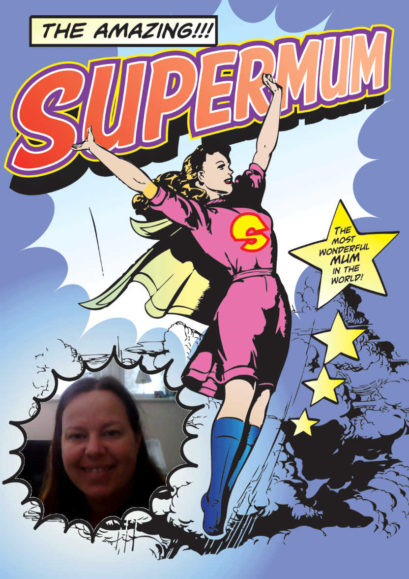Supermum - card made with Crafty Bob's Card Creator