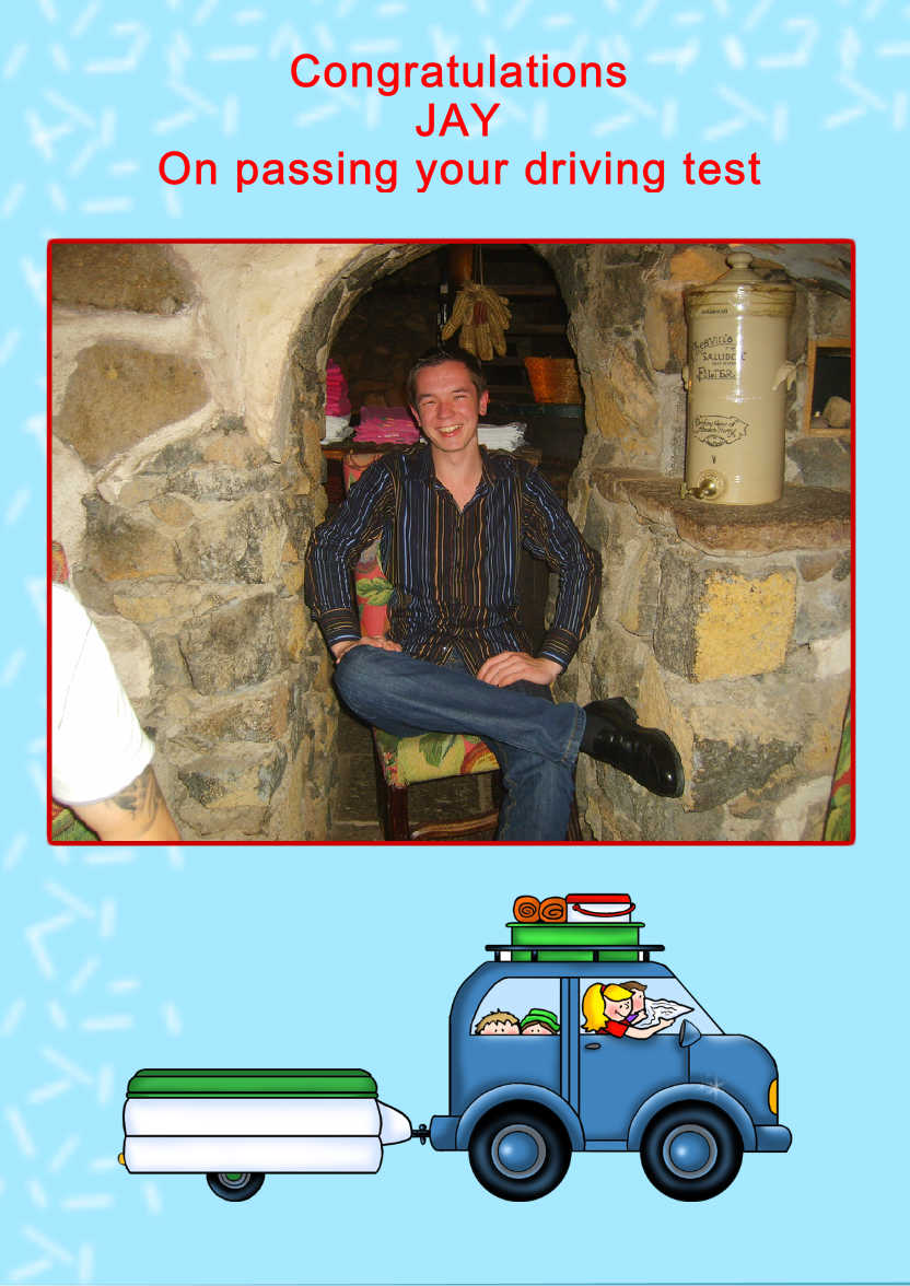 Fun Road Trip - card made with Crafty Bob's Card Creator