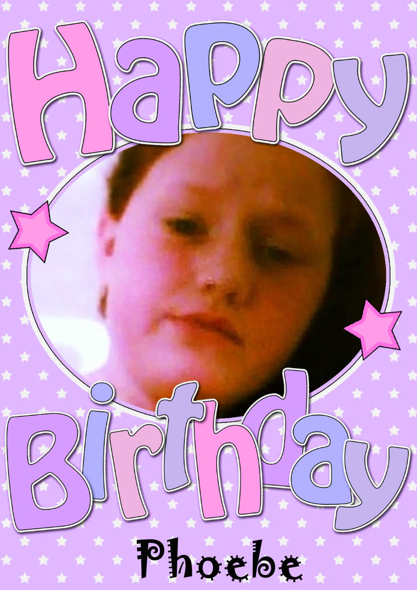 Birthday Stars Photo Upload Card - card made with Crafty Bob's Card Creator