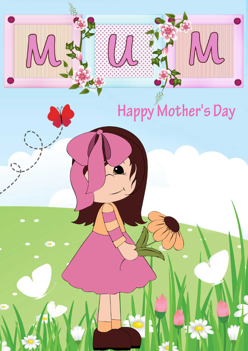 To a Special Mum - card made with Crafty Bob's Card Creator
