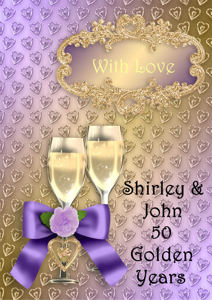 Champagne Romance - card made with Crafty Bob's Card Creator