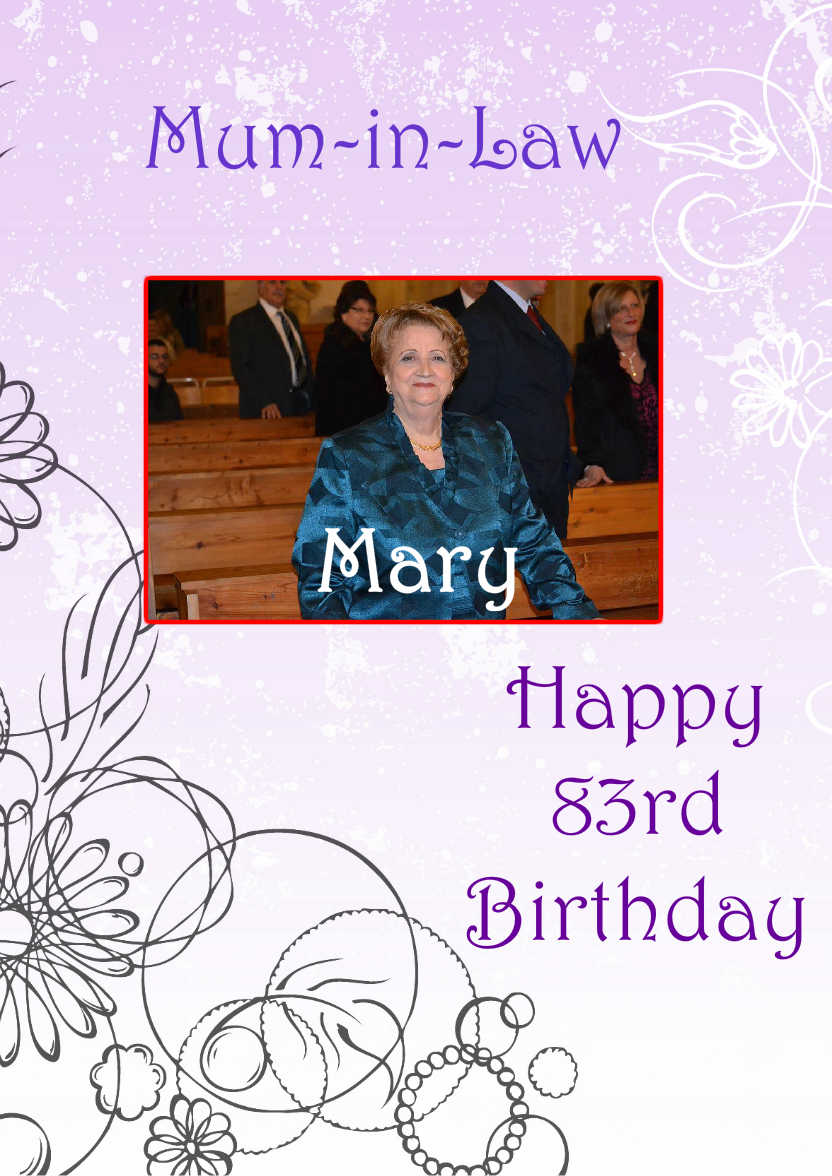 Purple Flourish Background - card made with Crafty Bob's Card Creator