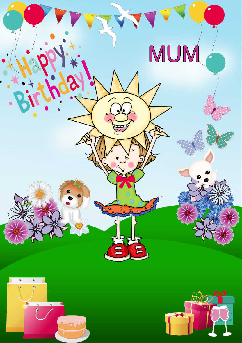 You Are My Sunshine Card Front - card made with Crafty Bob's Card Creator