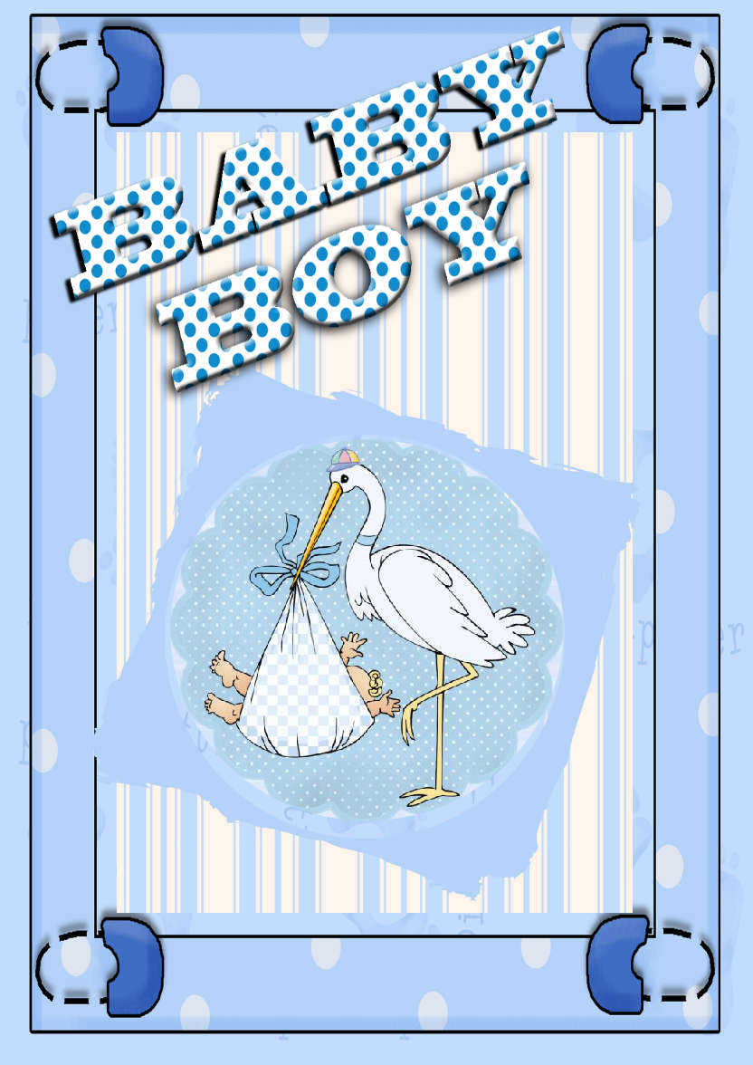 Baby Boy Celebrations - card made with Crafty Bob's Card Creator