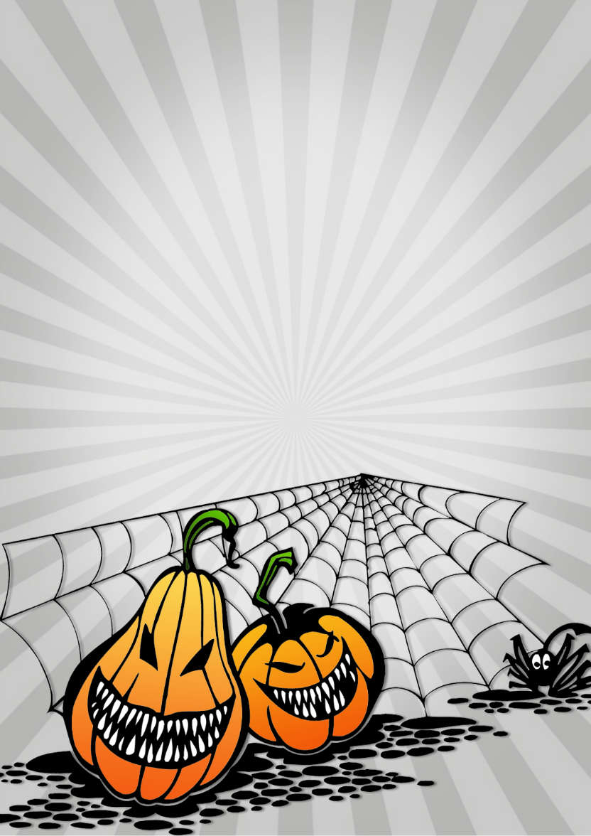 Spooky Pumpkins Halloween Card/invitation - card made with Crafty Bob's Card Creator