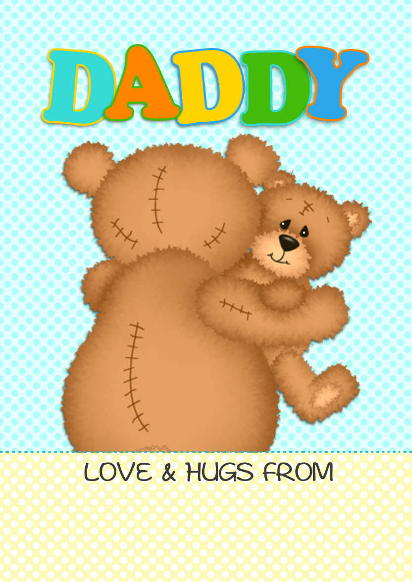 Bear Hug Daddy Card - card made with Crafty Bob's Card Creator