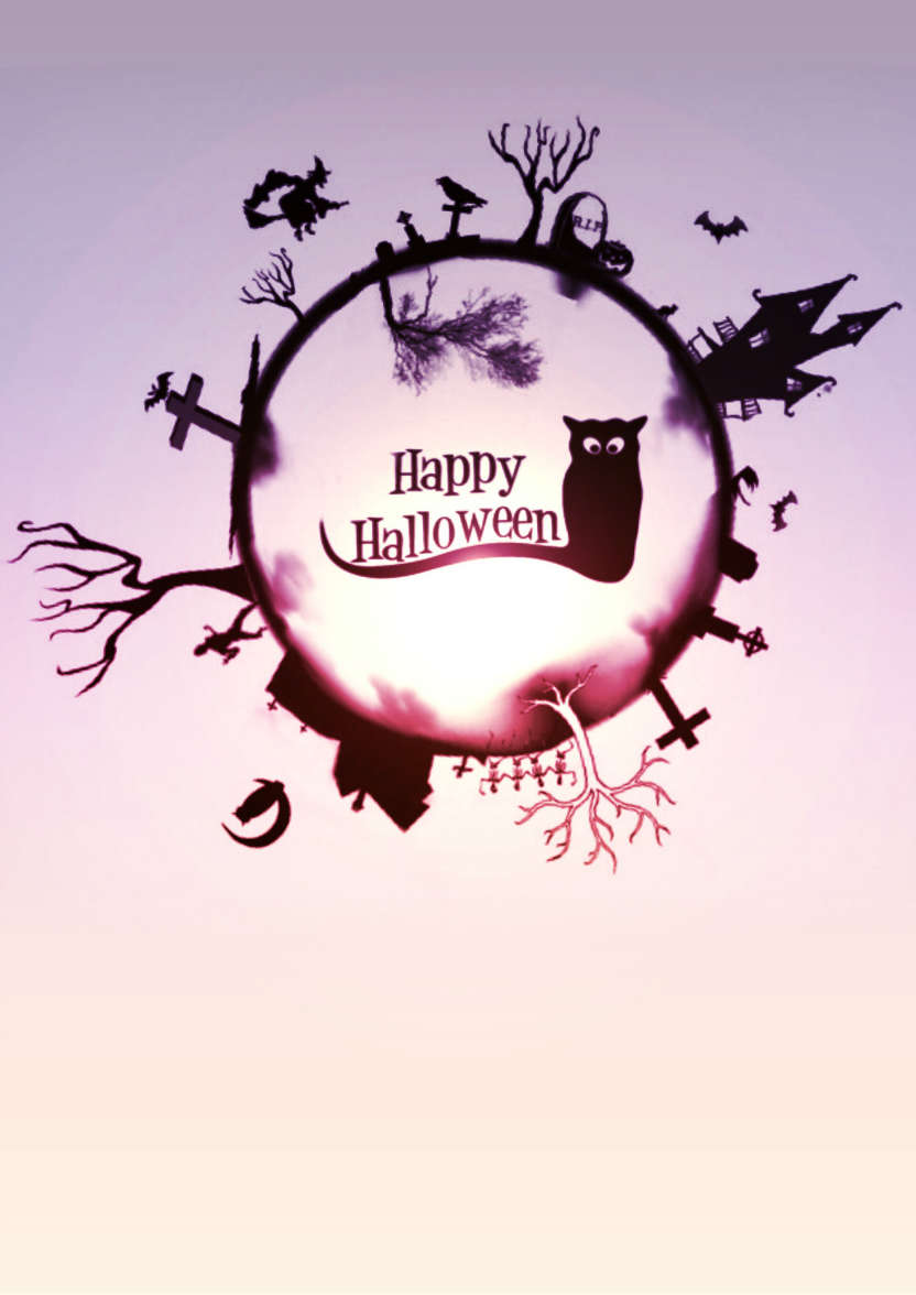 Halloween Globe - card made with Crafty Bob's Card Creator