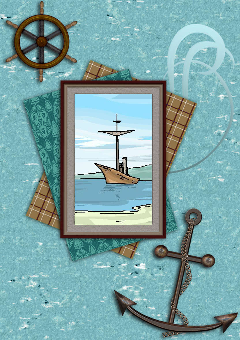 Sailing - card made with Crafty Bob's Card Creator