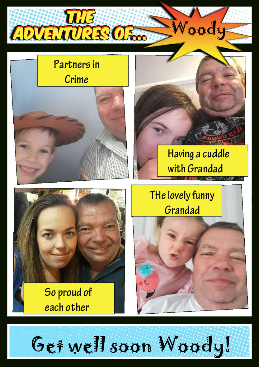 The Adventures Of -  Spoof Comic Book Card Front Blue - card made with Crafty Bob's Card Creator