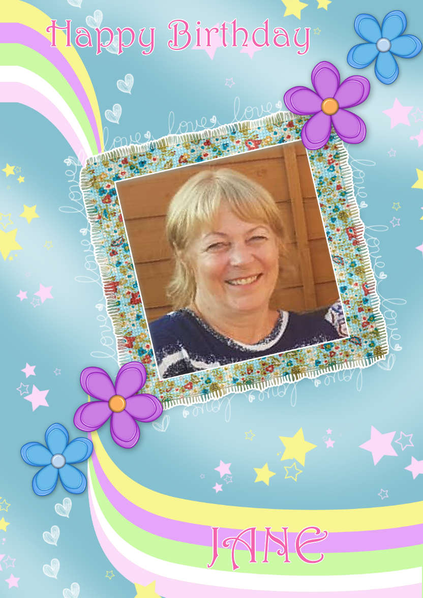 Pretty Flower Frame - card made with Crafty Bob's Card Creator