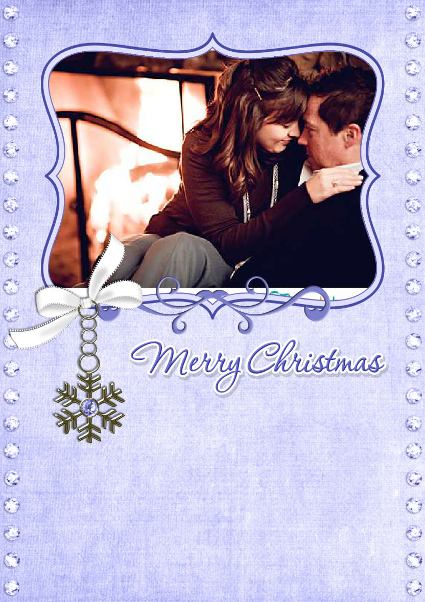 Christmas Bling Photo Card - card made with Crafty Bob's Card Creator