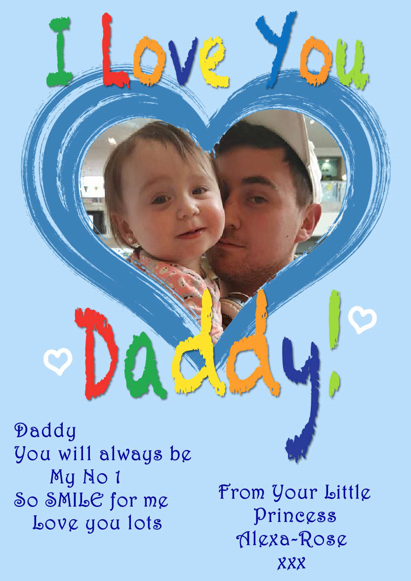 I Love You Daddy Aperture Card - card made with Crafty Bob's Card Creator