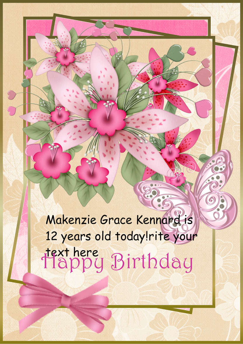 Floral Birthday - card made with Crafty Bob's Card Creator