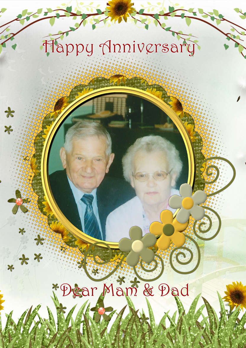 Sunflower Photo Card - card made with Crafty Bob's Card Creator