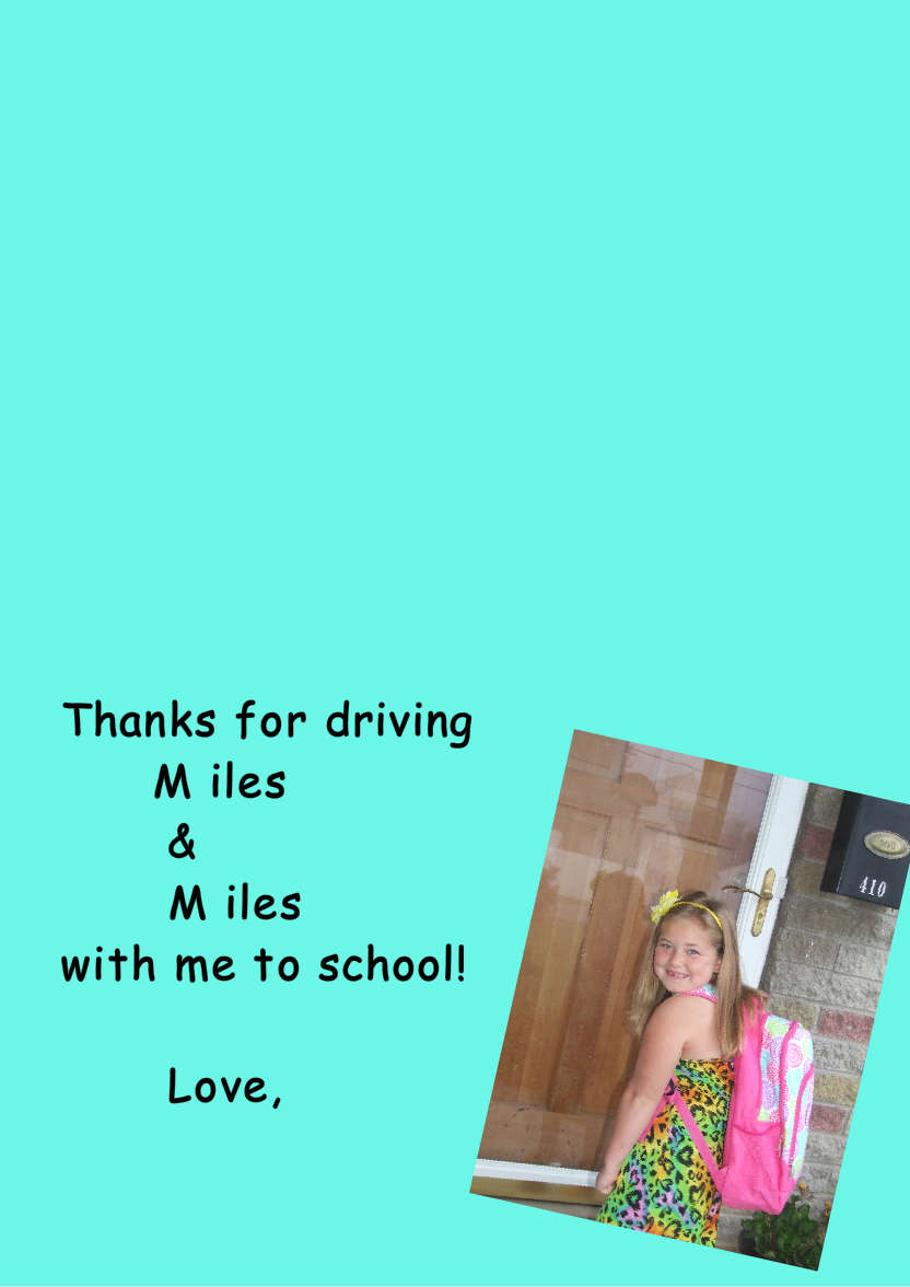 Turquoise Plain Background - card made with Crafty Bob's Card Creator