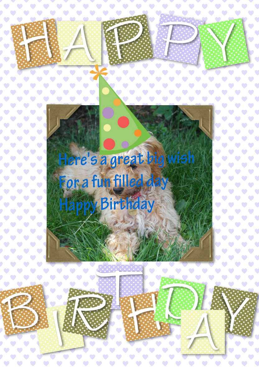 Cute Birthday - card made with Crafty Bob's Card Creator
