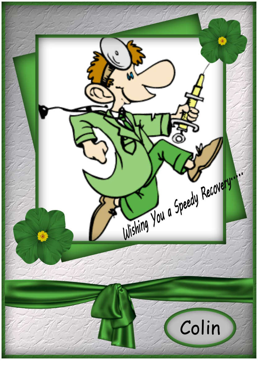 Speedy Recovery - card made with Crafty Bob's Card Creator
