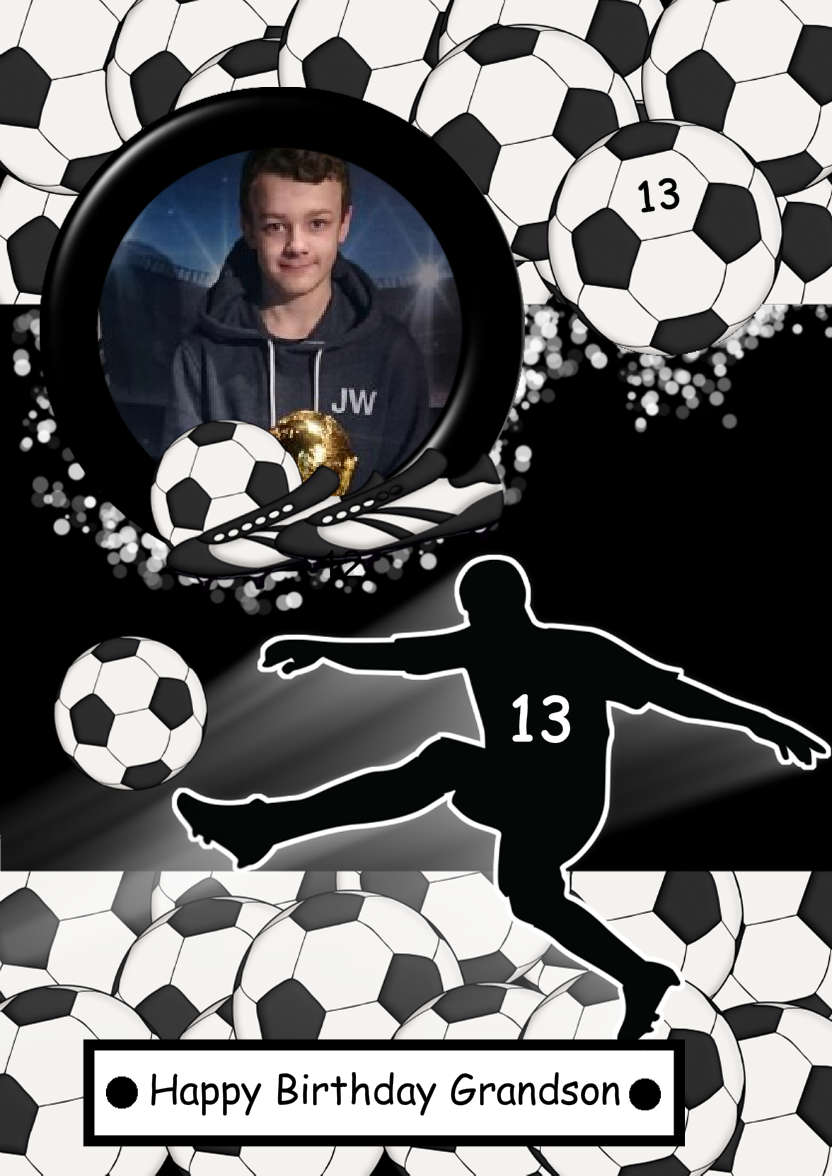 Football Crazy - card made with Crafty Bob's Card Creator