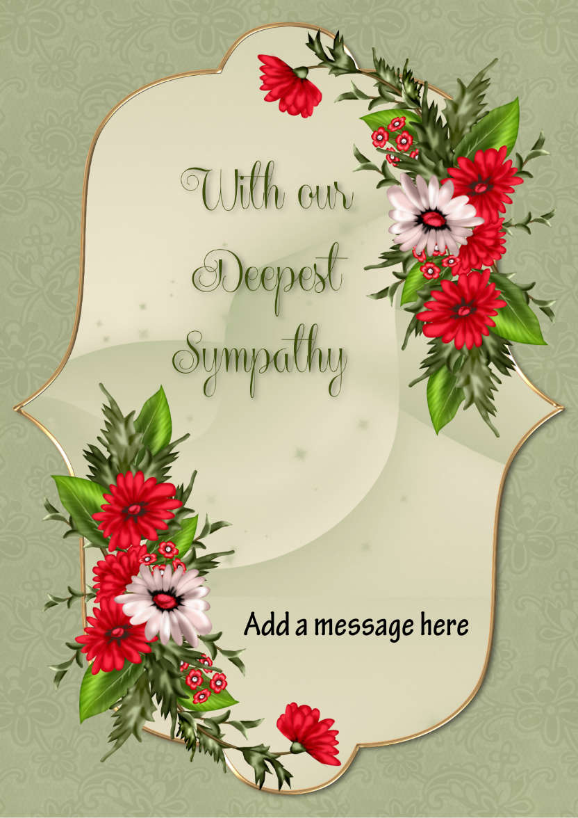 With Our Deepest Sympathy - card made with Crafty Bob's Card Creator