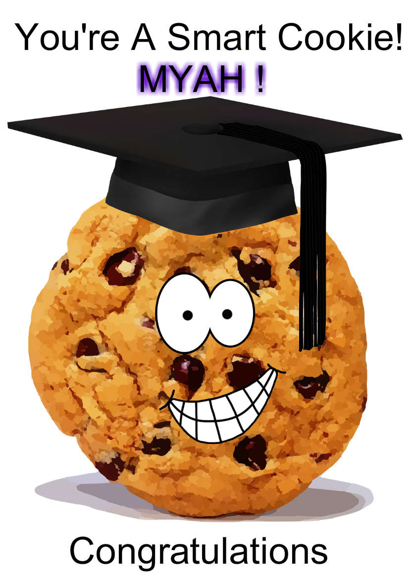 Smart Cookie Graduation Card - card made with Crafty Bob's Card Creator