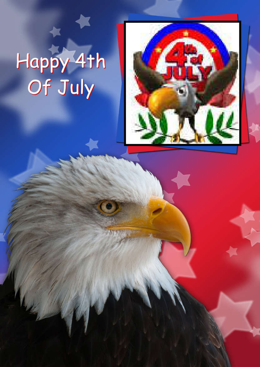 Eagle American Style Card - card made with Crafty Bob's Card Creator