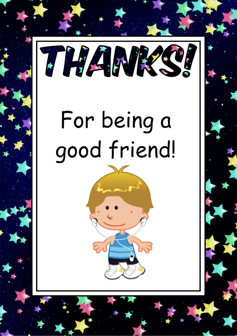 Thank You Stars Card Front - card made with Crafty Bob's Card Creator