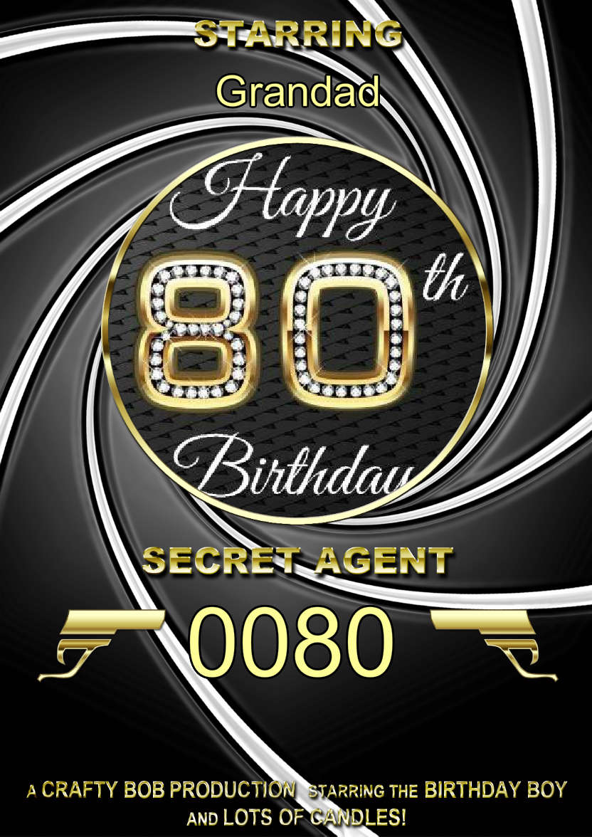 Spoof Secret Agent Photo Card - card made with Crafty Bob's Card Creator